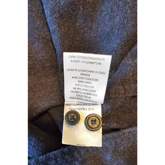 Toad&Co Shirt Mens XL Navy Flannagan Solid Long Sleeve Button Up Organic Cotton - Picture 5 of 6